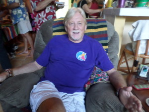 Philo from Philo's bar in La Cruz kicking back at the Christmas party