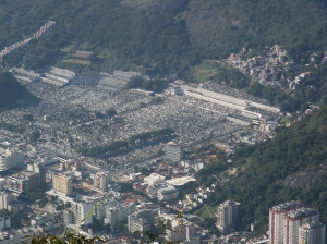 Looking down on the city of Rio De Janeiro